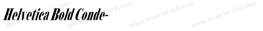 Helvetica Bold Conde字体转换